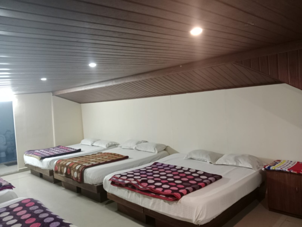 Dormitory bed room near Tirumala temple